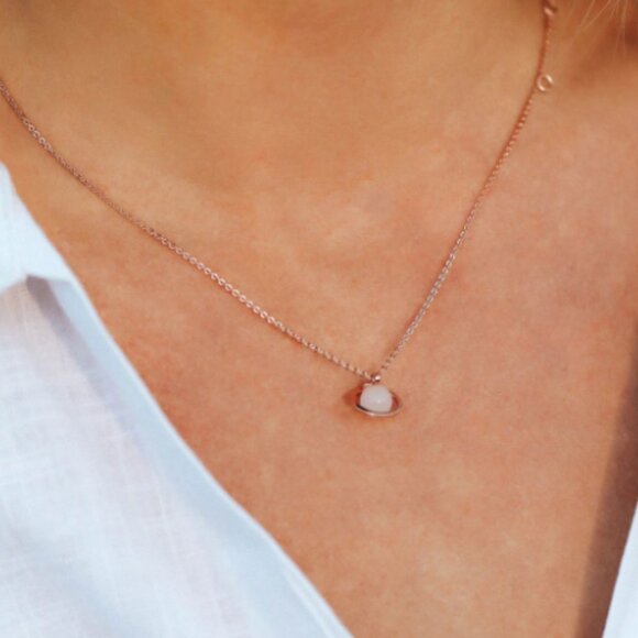 Pura Vida Saturn Necklace & Earring Set NWT - Picture 3 of 3